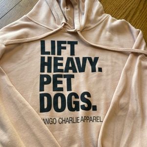 Tango Charlie Cropped Hoodie Sweatshirt Sz Large